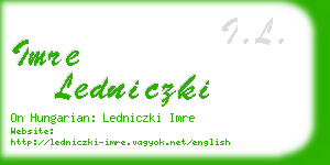 imre ledniczki business card